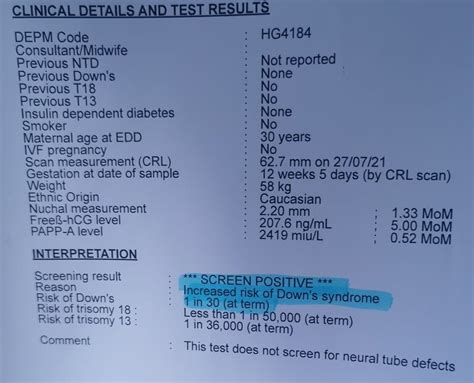 down, the next step is to confirm if the source of beta-hCG is . . High hcg down syndrome reddit